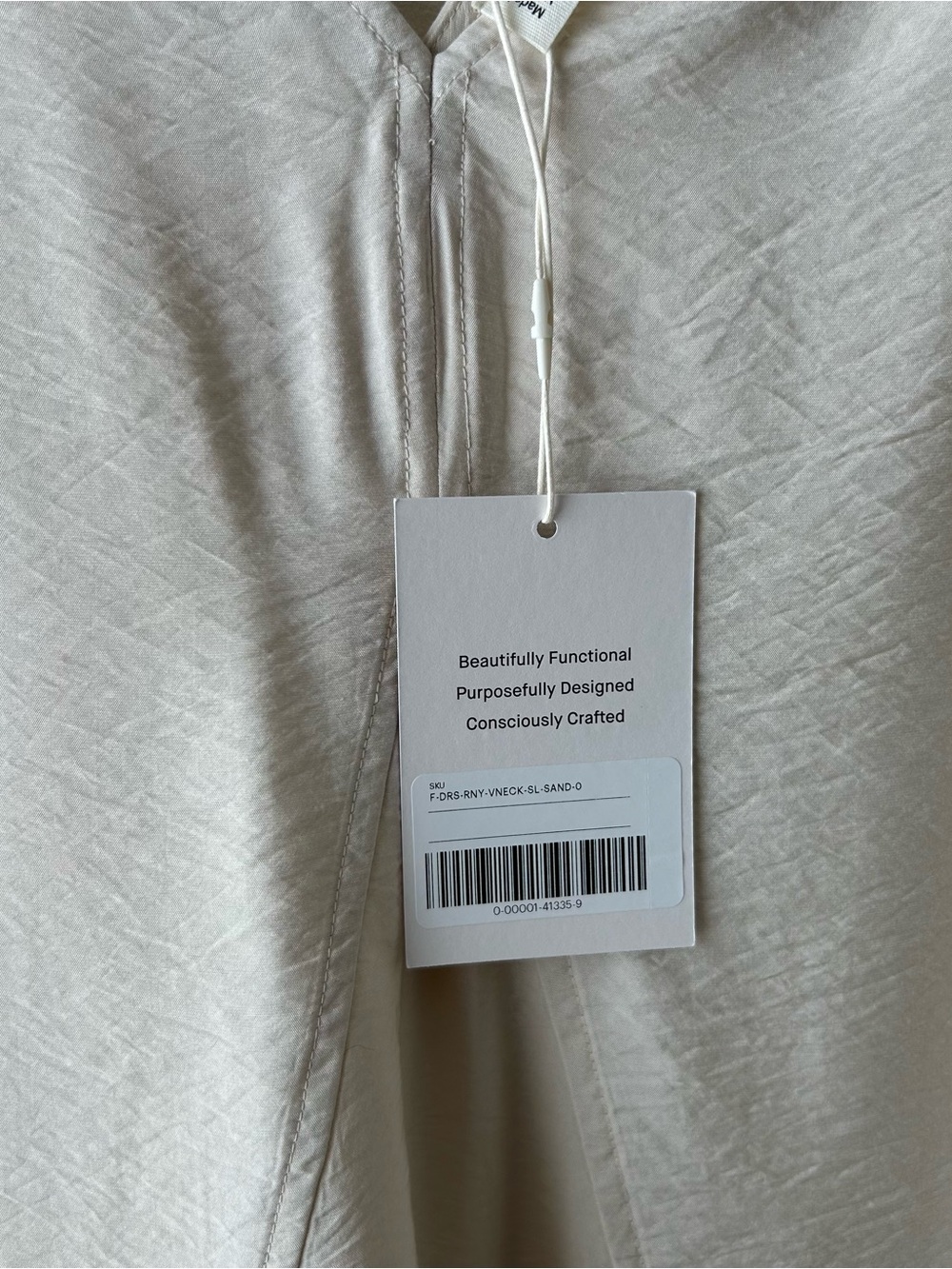Everlane THE V-NECK DRESS IN SOFTLUXE Sandshell Cream NWT 0 - Picture 11 of 14